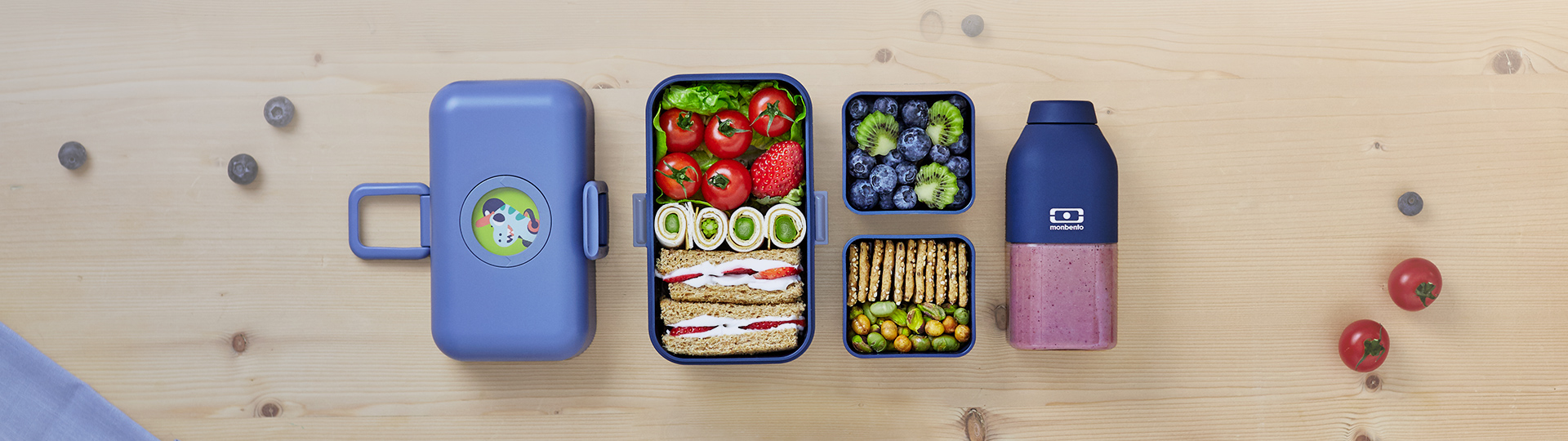 Kids monbento Collection - Lunch box - Snack box - Reusable Bottle - Cutlery