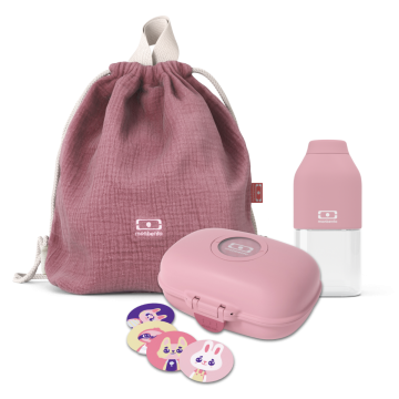 Boîte à Déjeuner Enfant Avec Compartiments - 1330 Ml, Anti-fuite, Avec Couverts (rose)
