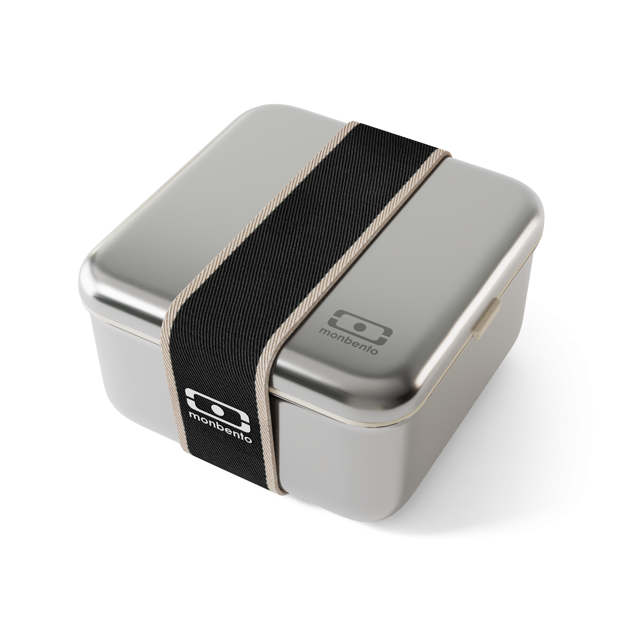 Sense L black Onyx - The microwave-safe metal lunch box